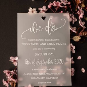 UV Printed Acrylic Invitations